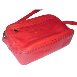 Gucci Vintage True Red Leather Cross Body Bag